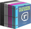 WOT I Telescoping 3 Ring Binder 1 Inch 12-Pack, Flexible Binder by WOTI