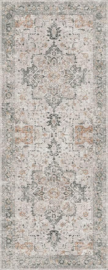 GENIMO 2'6''x16 Runner Rugs for Hallway, Machine Washable Non Slip Vintage Rugs - Image 6