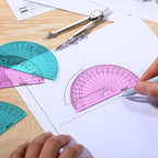 EBOOT 50 Pcs Math Protractors Plastic Protractor 180 Degrees, 4 Inches - Image 4