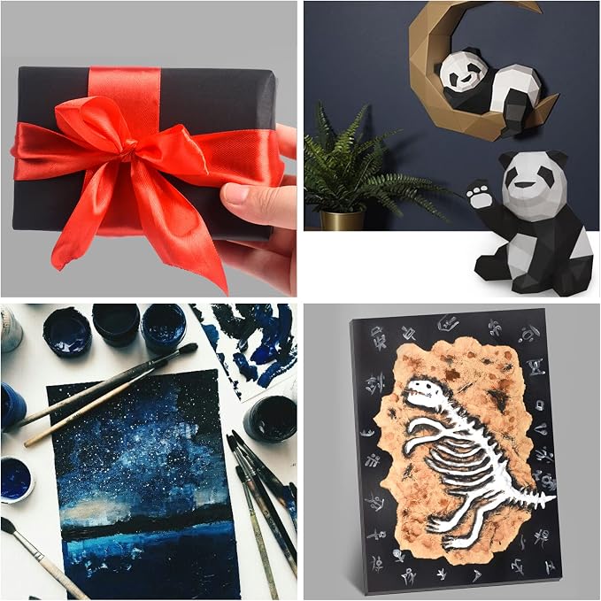 QTLCOHD 200 Sheets Black Cardstock, 8.5 x 11 Inch, 92 lb Construction Paper Bulk - Image 6