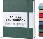 Beechmore Books Square Sketchbook – 8x8 Premium Vegan Leather Bound Large by BeechmoreBooks