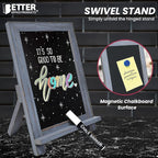 Better Office Products Framed Tabletop Chalkboard Sign, 9.5" x 14", Rustic Wood - Image 7