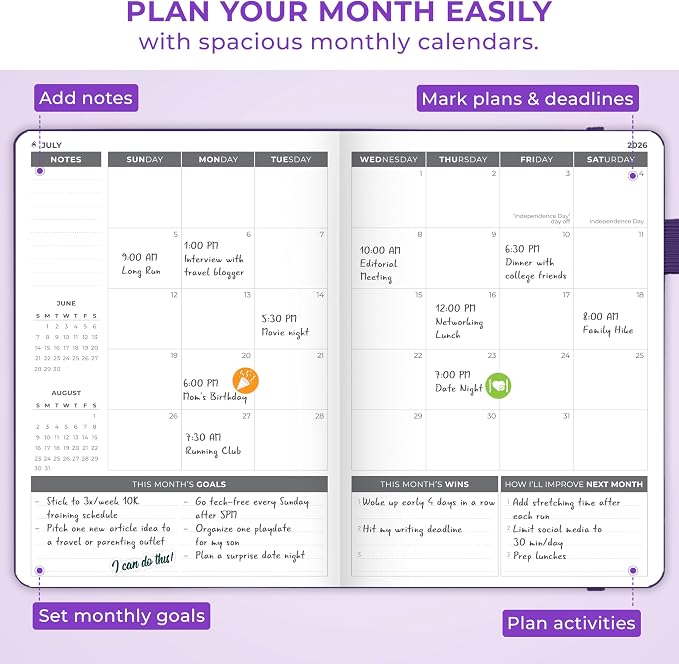 Clever Fox Dated Planner 2026-2027 – Weekly Life Planner Notebook - Image 7