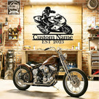 Personalized Motorcycle Metal Sign Custom Biker Name Sign Dirt Bike Wall Decor - Image 2