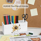 HUKINE Sunflower Inspirational Quotes Pen Holder - Image 2