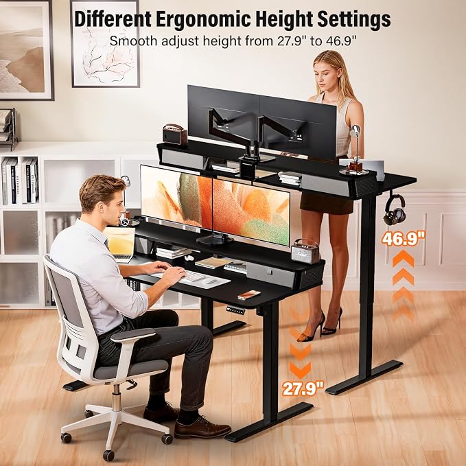 Kingant 40 x 24 Inch Electric Standing Desk - Image 4