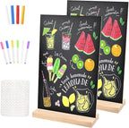 Bouiexye 2 Pack 8.1x12 in Chalkboard Signs by LooksForwardtoSeeingYou