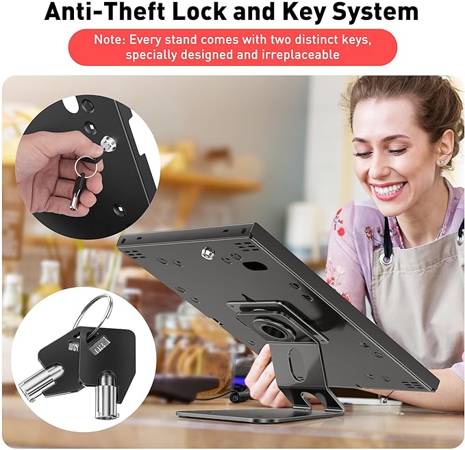 AboveTEK Anti-Theft Tablet Stand – iPad Locking & Security Stand, Countertop & - Image 4