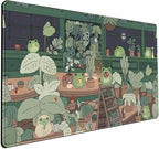 Cute Frog Kawaii Green Desk Decor Mat, Large Gaming Mouse Pad by Mechanical+Cattle