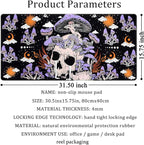 Black Mouse Pad Mushroom Desk Pad Skull Skeleton Purple Pc Laptop Office - Image 6