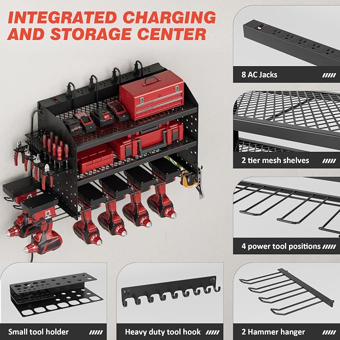 VDEVY Power Tool Organizer Wall Mount - Image 4