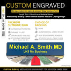 Engraved Door Signs for Office Personalized Blue Plastic Door Plaque - Image 3