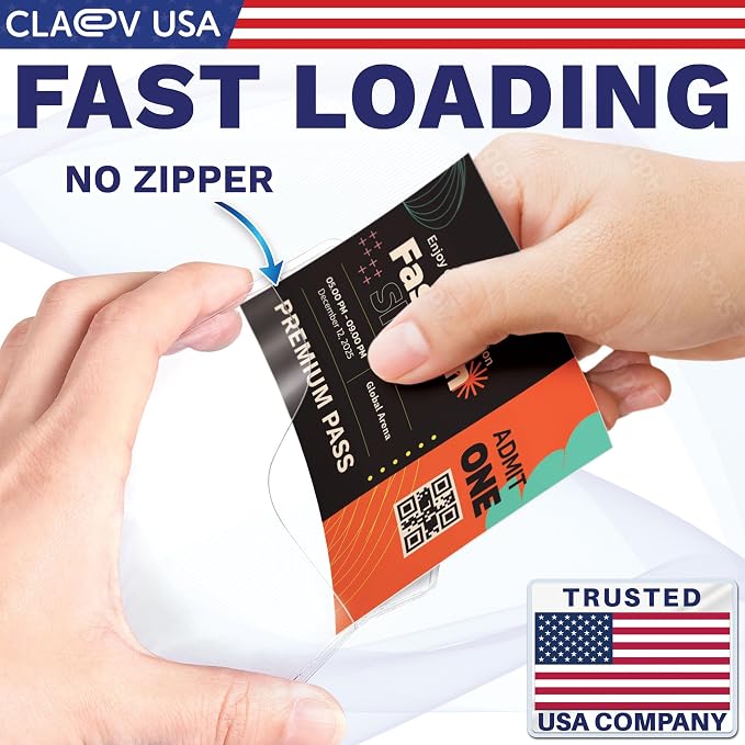 Claev - Horizontal Flexible and Tear Resistant Card Protector - Clear, 4x3 Inch - Image 6