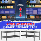 cynnda 4-Tier 60" W X 24" D X 60" H Garage Shelves 2500LBS Heavy Duty Shelving - Image 5