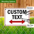 Custom Arrow, Custom Directional Sign, Two Way Arrow, 7x10 Inches, 55 mil thick - Image 5