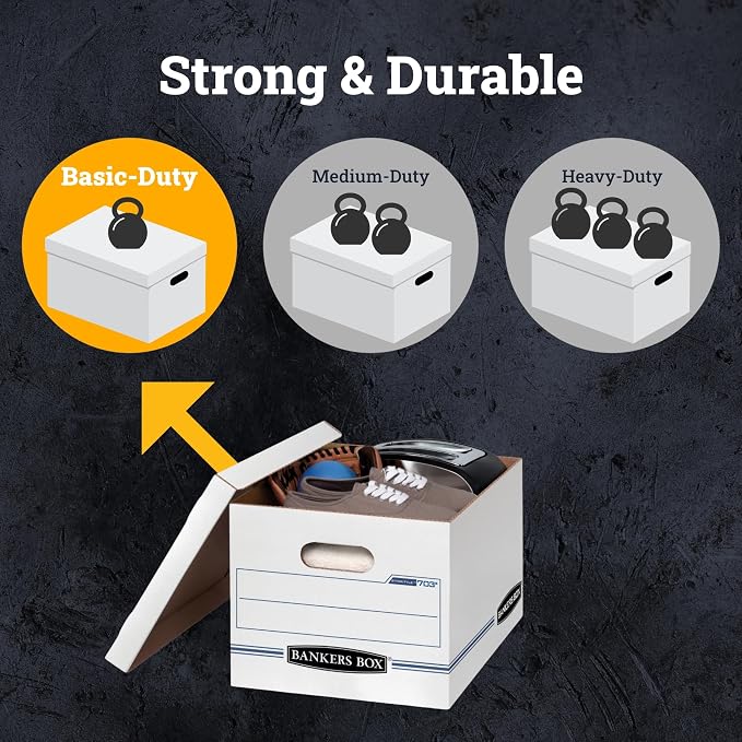 Bankers Box 12-Pack Basic Duty File Storage Boxes - Image 5