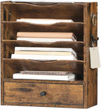 HOOBRO Wall File Organizer, Mail Organizer Wall Mounted, Wooden Literature - Image 9