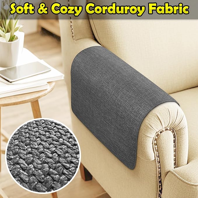 Couch Arm Covers, Waterproof Armrest Cover - Image 4