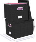 2 Pack File Storage Organizer, Filing Box, Portable File Box by Oterri