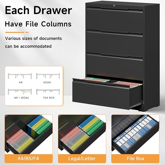 Bestoo 4-Drawer File Cabinet - Image 8