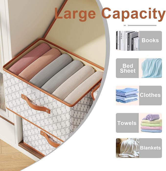 Tuza 4 Pack Fabric Storage Bins - Image 4