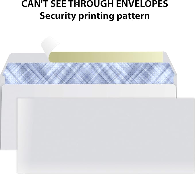 #10 Envelopes Letter Size Self Seal | 500 Business Mailing Security Peel and - Image 3