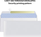 #10 Envelopes Letter Size Self Seal | 500 Business Mailing Security Peel and - Image 3