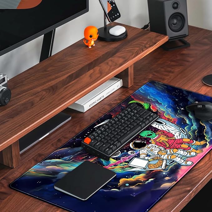 Funny Space Mouse Pad Desk Mat Astronaut Alien Large Gaming Mouse Pads Anime - Image 5
