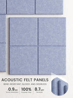 Bumusty Large Cork Board Alternative-47 x35 Felt Bulletin Board Tiles, - Image 3