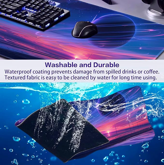 Anime Landscape Mouse Pad, Oversized Gaming Desk Pad, Space Planet Computer - Image 6
