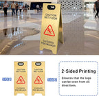 Kerty 2 Pack Stainless Steel Wet Floor Sign, 24 Inch Caution Wet Floor Sign - Image 4