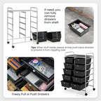 GLACER 10 Drawer Rolling Cart, Storage Cart - Image 4