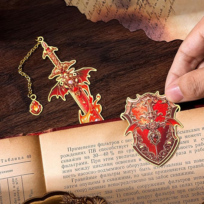 Dragon Knight Metal Bookmark & Book Clip Set - Image 4