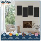 BUBOS 4 PCS Acoustic Panels, 23.6''x11.8''Fabric Soundproof Wall Panels - Image 3