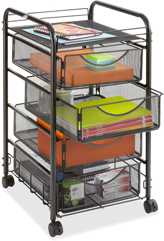 Safco Onyx Rolling File Cart - Image 2