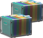 samstar 2 Pack Hanging File Organizer, Mesh File Folder Box Filing Box File by Samstar