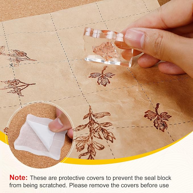 UCEC 7 Pieces Acrylic Stamp Block Assorted Sizes Clear Acrylic Mounting Blocks - Image 4