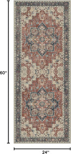 GENIMO 2x5 Runner Rugs for Hallway, Machine Washable Non Slip Vintage Rugs - Image 2