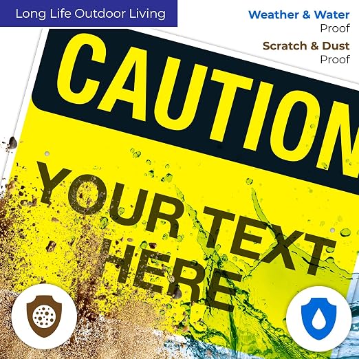 Custom Caution Sign, OSHA Sign, 24x30 Inches, Rust Free .063 Aluminum, Fade - Image 5