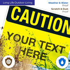 Custom Caution Sign, OSHA Sign, 24x30 Inches, Rust Free .063 Aluminum, Fade - Image 5