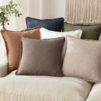 Foindtower Set of 2 Decorative Linen Fringe Throw Pillow Covers Farmhouse - Image 7