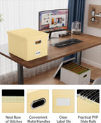 Oterri 2 Pack File Storage Organizer Box, Portable Document Box - Image 3