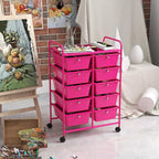 LDAILY 10 Drawer Rolling Cart, Storage Cart Organizer on Wheels, Drawer Cart - Image 9