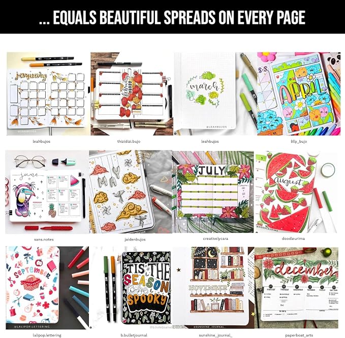 Bullet Dotted Journal Dot Grid Notebook | A5 Daily Journaling Notebooks - Image 5