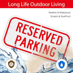 2 Pack Reserved Parking Signs, 12x6Inch Aluminum Reserved Sign, UV Protected - Image 7