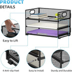 Marbrasse 3 Tier Paper Organizer Letter Tray, Mesh File Organizer - Image 4