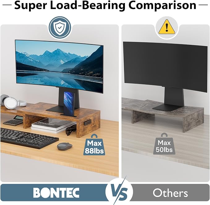 BONTEC Dual Monitor Stand Riser - Image 5