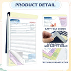 150 Sets Job Work Order Form Book 3 Part Carbonless Work Order Invoice Book 5.5 - Image 3