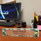 Signs ByLITA Floral Pattern Customized Nameplate | Sage Rose Personalized Full - Image 6