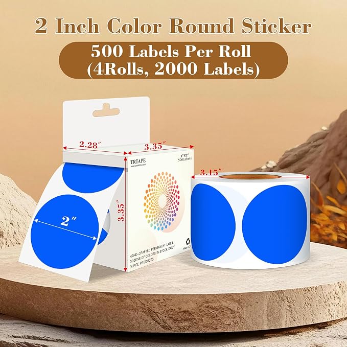 2 Inch Color Coding Round Labels - Image 2
